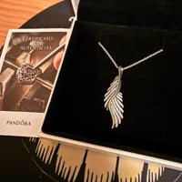 Collana Pandora piume reali