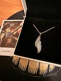 Collana Pandora piume reali