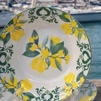 Set 12 piatti ceramica Suprema art. Sorrento verde