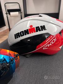 Casco EKOI aero 16 Ironman Bianco/ Rosso