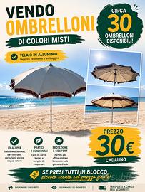 CIRCA 30 OMBRELLONI – COLORI MISTI –