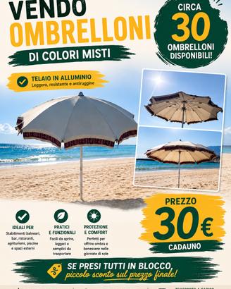 CIRCA 30 OMBRELLONI – COLORI MISTI –