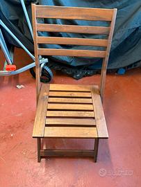12 Sedie in legno richiudibili