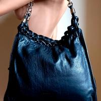 Originale COCCINELLE,borsa in pelle nera vacchetta