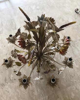 Lampadario da soffitto in ferro battuto