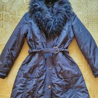 Piumino Cappotto Imbottito Elisa Rosa e Pelliccia 