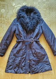 Piumino Cappotto Imbottito Elisa Rosa e Pelliccia 