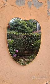 SPECCHIO A CUORE STILE GIO PONTI VINTAGE ANNI 70