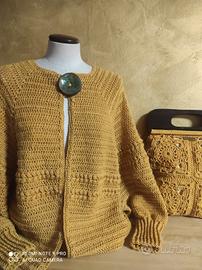 borsa a uncinetto+ cardigan