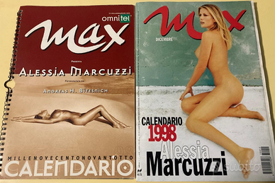 Calendario Alessia Marcuzzi Max 1998+Rivista