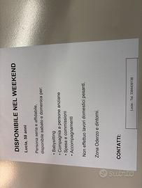 Disponibile nel weekend
