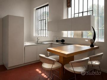 Cucina Stile Moderno Angolare con Penisola
