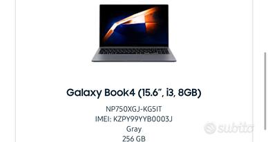 GALAXY book 4 256gb NUOVO