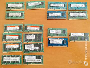 LOTTO DI 18 RAM FUNZIONANTIPER COMPUTER PORTATILI
