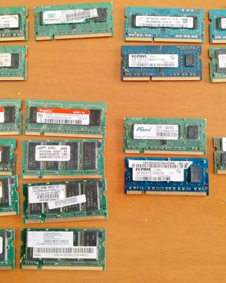 LOTTO DI 18 RAM FUNZIONANTIPER COMPUTER PORTATILI