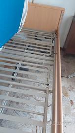 Letto elettrico anziani con sponde e materasso