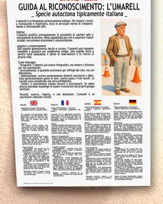 cartello divertente multilingue da esporre umarell