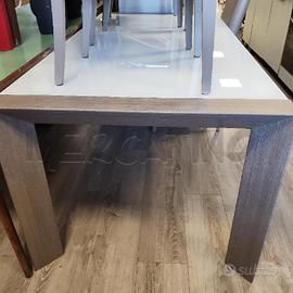 TAVOLO RETTANGOLARE PIANO VETRO