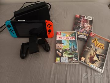 Switch completa + 3 giochi (usata pochissimo) 