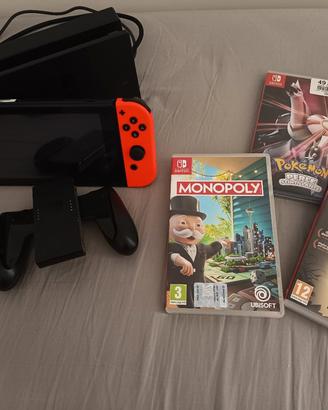Switch completa + 3 giochi (usata pochissimo) 