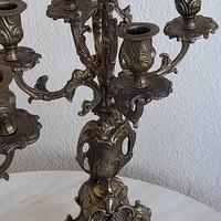 Candelabro in ottone a quattro braccia h 40 cm