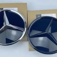 Loghi mercedes  logo  nero lucido stella emblema