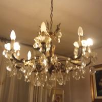 lampadario con pendenti anni 70