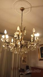 lampadario con pendenti anni 70