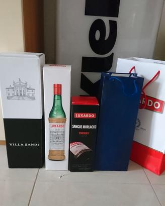 LIQUORI E VINI PRESTIGIOSI CON SCATOLE 70€