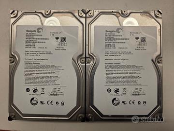 Lotto hdd hard disk 2 dischi 2Tb sata 3,5 Seagate