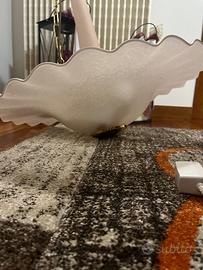 Lampadario in vetro di Murano rosa