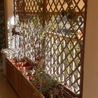 fioriere con spalliera in legno balau