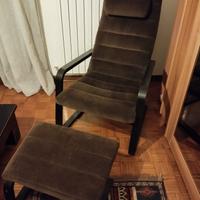 Sedia Poang Ikea con poggiapiedi