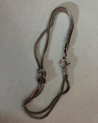 Bracciale argento con nodo