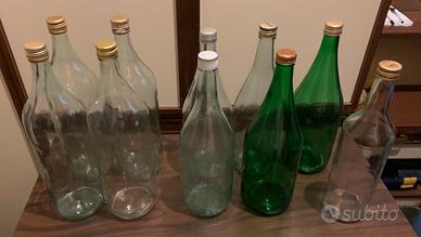 Bottiglie in vetro da 2 litri e 1,5 litri