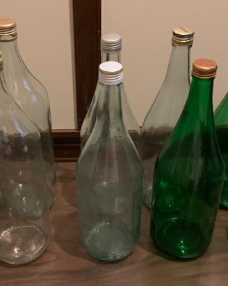 Bottiglie in vetro da 2 litri e 1,5 litri