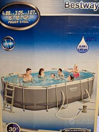 piscina Bestway 4,8m*3m*1,07 + aspiratore