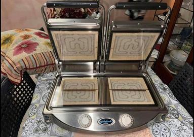 piastra doppia per cuocere e scaldare