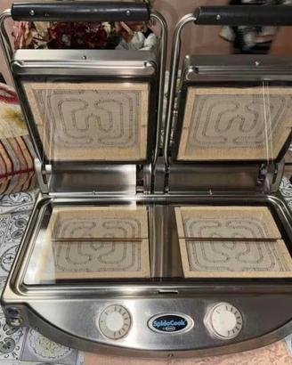 piastra doppia per cuocere e scaldare