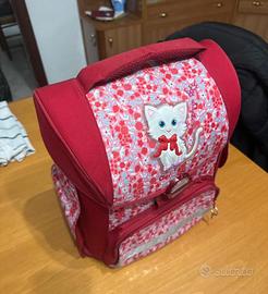 Zaino rosso con gatto Tiger