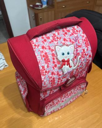 Zaino rosso con gatto Tiger