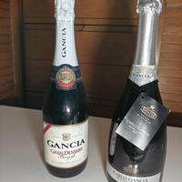 Lotto 2 rare bottiglie Spumante GANCIA