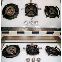 PIANO COTTURA A GAS 3 FUOCHI BIANCO 35 X 77 cm
