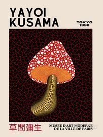 poster Yayoi Kusama Arredo formato A3 japan stile 
