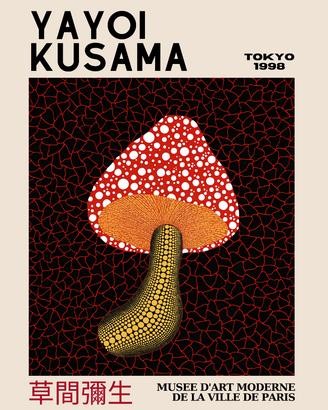 poster Yayoi Kusama Arredo formato A3 japan stile 