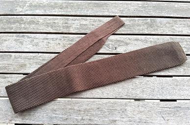 Cravatta vintage kaki invernale da Ufficiale E.I.