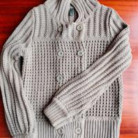 Cardigan doppiopetto Benetton grigio/salvia