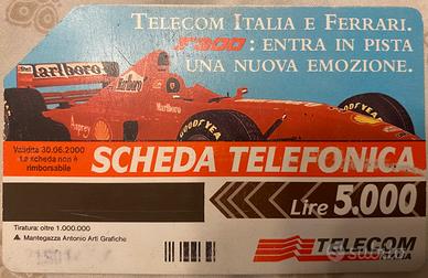 SCHEDA TELEFONICA DA 5000 LIRE “TELECOM E FERRARI”