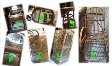 ARREDO MOBILIO BAMBU MIDOLLINO GIUNCO RATTAN