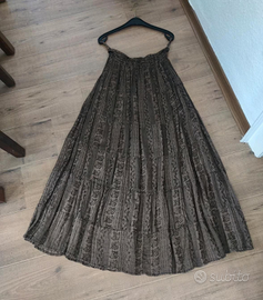 Maxi gonna, fantasia marrone